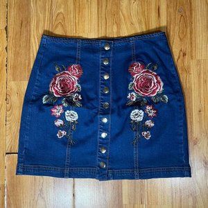 Y2K Pacsun Patchwork Roses Skirt​